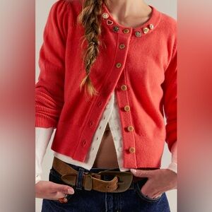 NWT Free People Sloane 100% Cashmere Cardigan